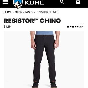 **SOLD** KUHL Men’s Resistor Chino Pants in Black